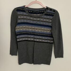 Velvet Fair Isle Lamb's‎ Wool Blend Sweater size small